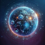 A sci-fi styled futuristic observatory with a giant camera on a mountaintop, capturing distant planets.