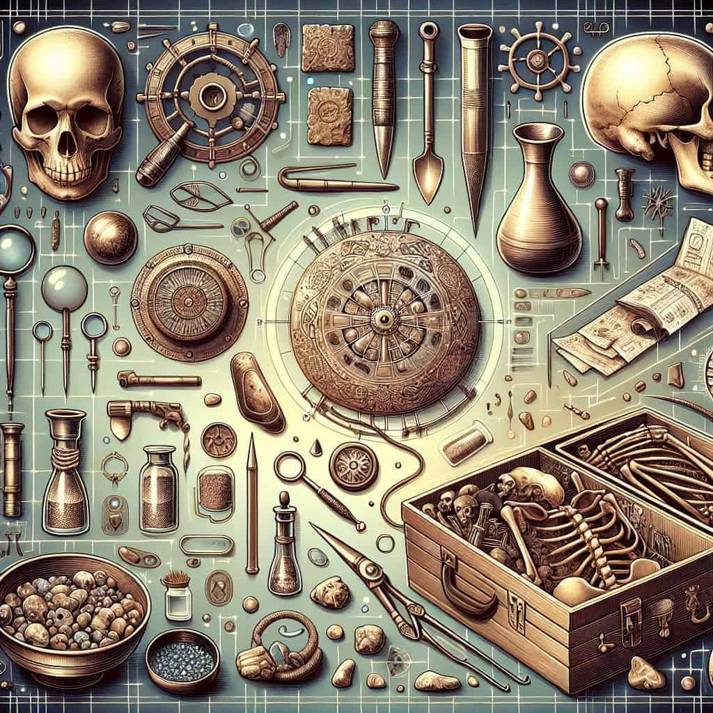 A futuristic depiction of a Bronze Age settlement with fields of millet, blending historical and sci-fi elements.