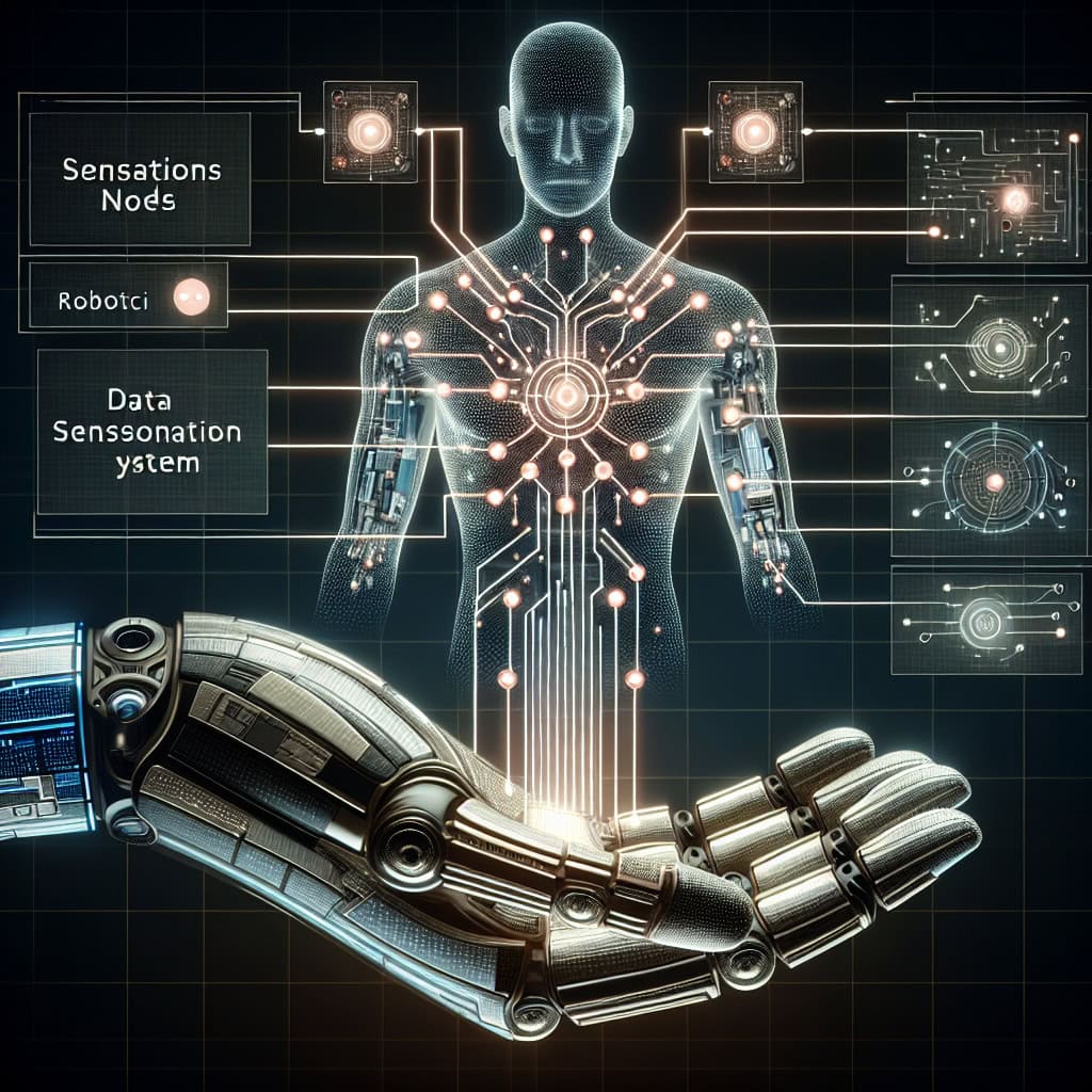 A robotic hand covered in electronic skin, showcasing advanced sensory technology.