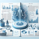 Doctors using futuristic technology to assess health beyond weight in a scientific setting.