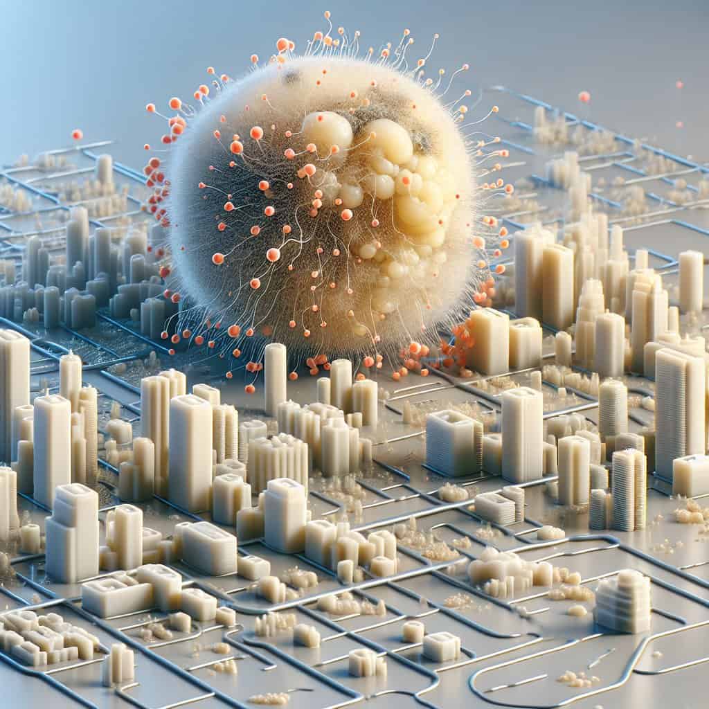 Illustration of Slime Mold: The Brainless City Planner We Never Knew We Needed