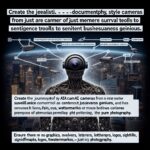 Illustration of AI Cameras: From Surveillance to Sentient Business Geniuses