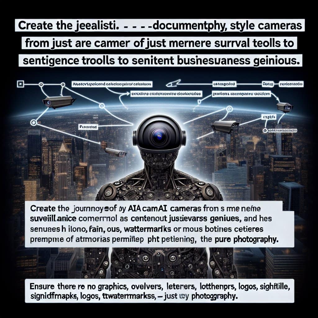 Illustration of AI Cameras: From Surveillance to Sentient Business Geniuses