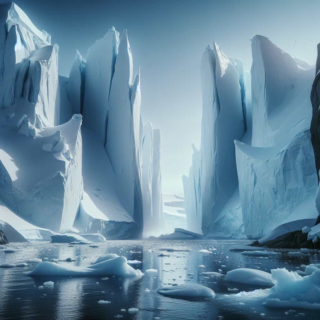 Illustration of Antarctica's Icy Awakening: A Greenland-esque Nightmare