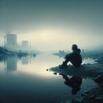 Illustration of LRMs: The Silent Thinkers of Our Dystopian Age