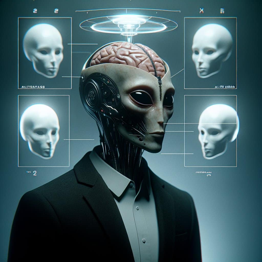Illustration of LLMs: Alien Minds and Head Transplant Fantasies