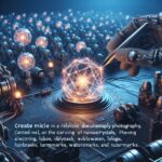 Illustration of Nanocrystal Carving: A Sci-Fi Twist on Electricity