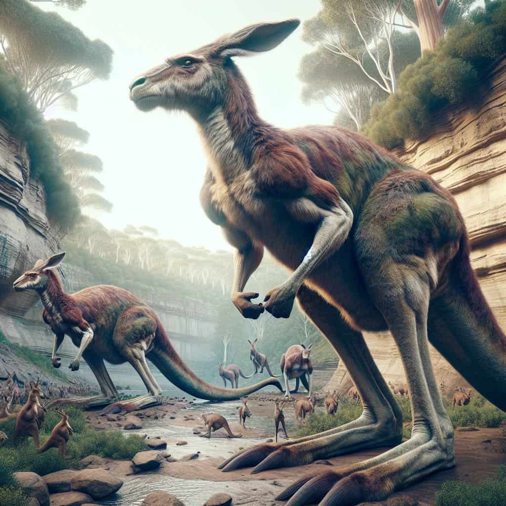 Illustration of Giant Kangaroos: Hopping Behemoths of the Pleistocene