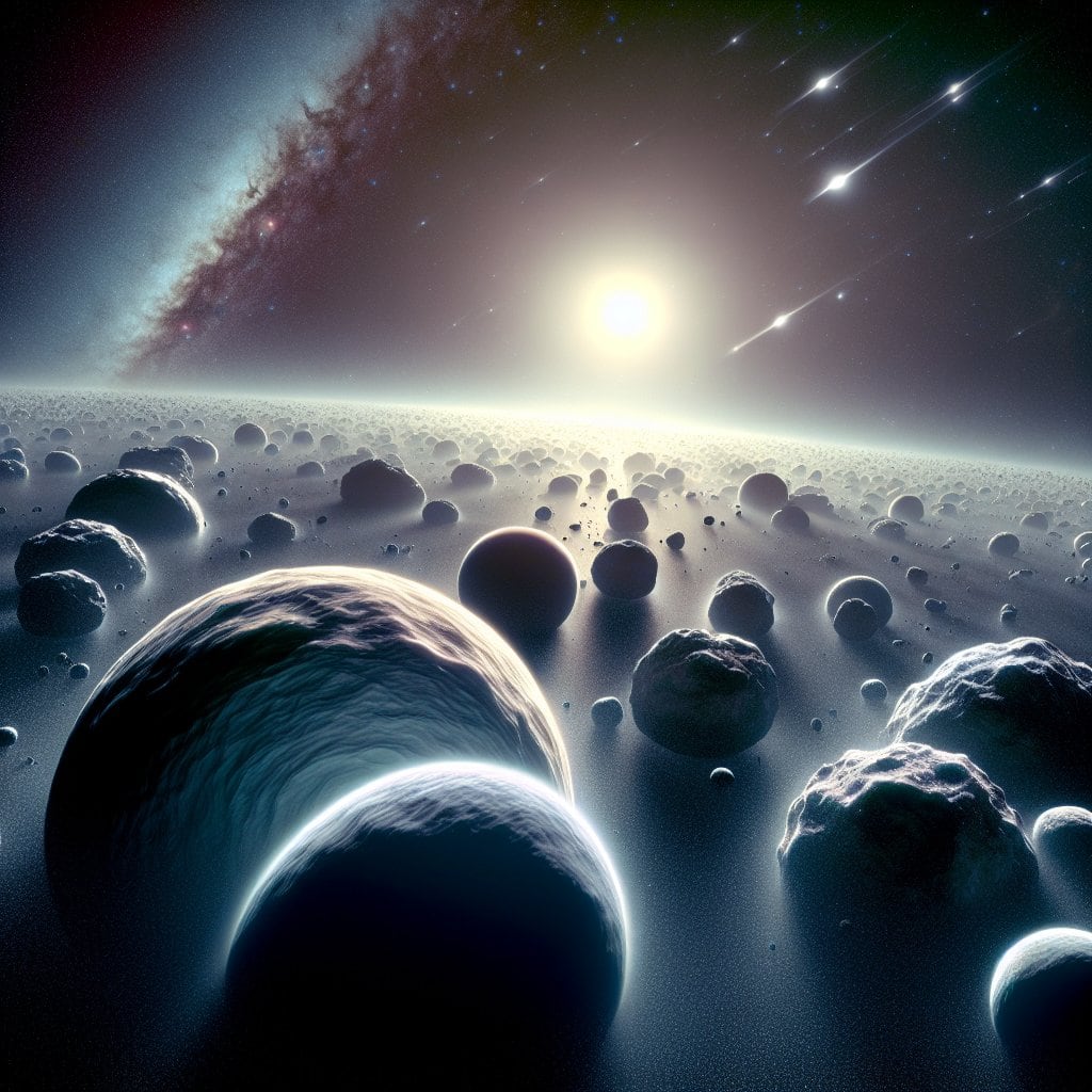 Illustration of Unmasking the Kuiper Belt's Cosmic Secrets