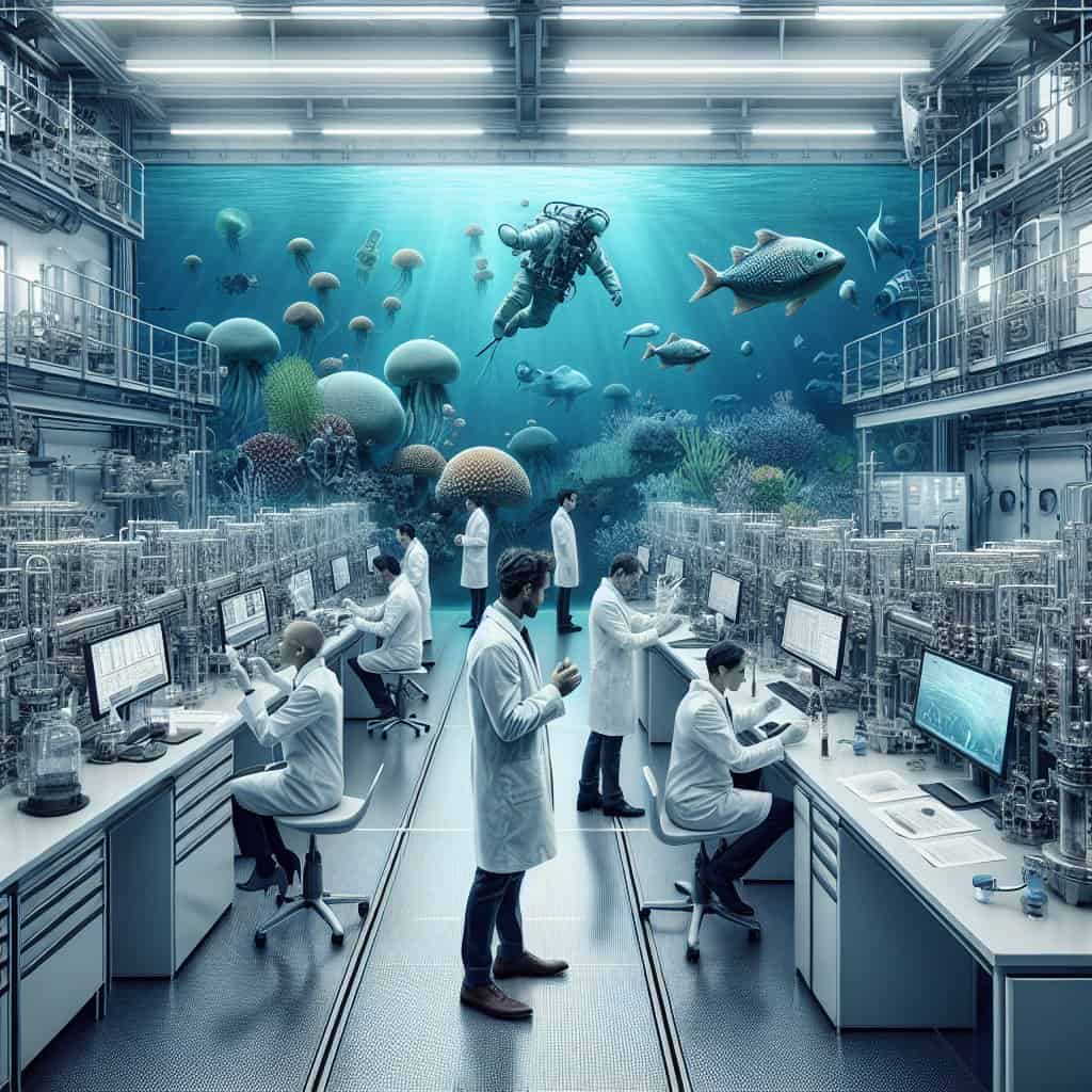 Illustration of Unveiling Deep-Sea Proteins: Supercharging Disease Tests