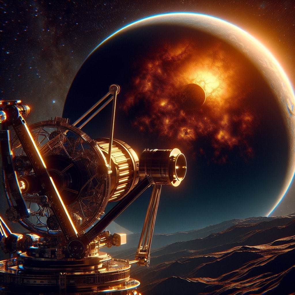 Illustration of Webb Telescope Unmasks Ancient Super Earth's Fiery Atmosphere