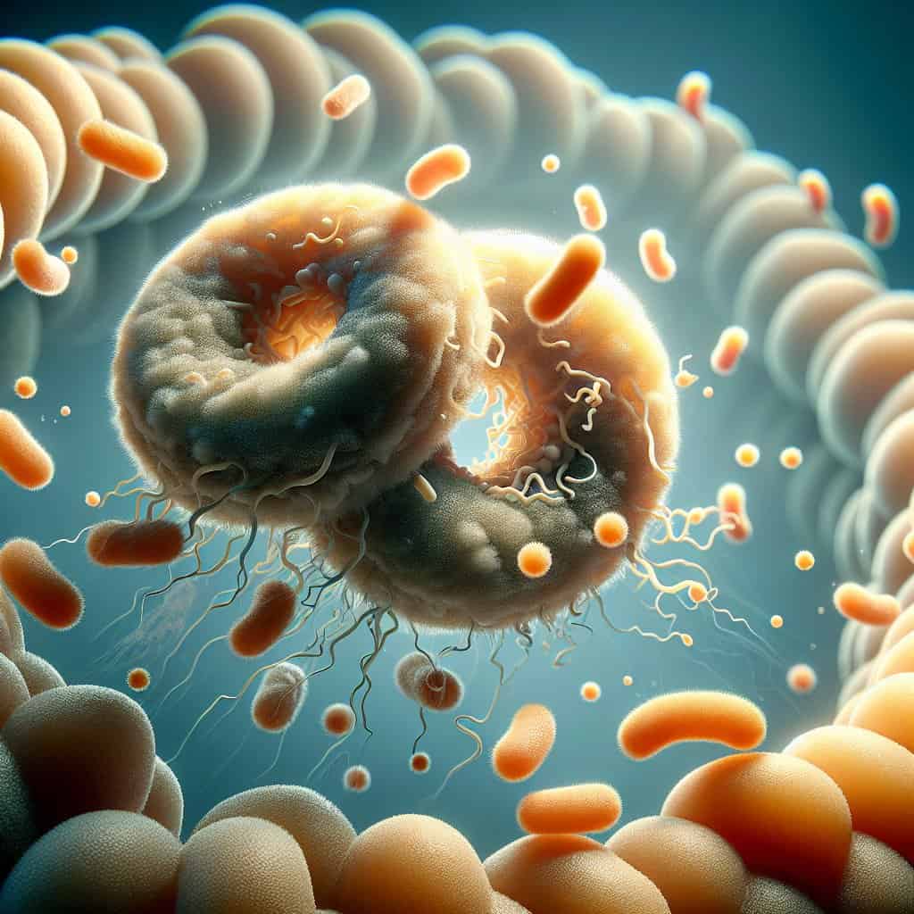 Illustration of Bacterial Division: The Donut Protein's Breakout Role