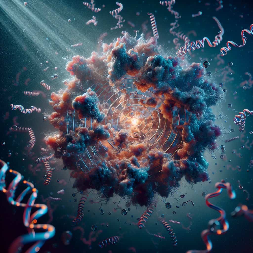Illustration of Protein Folding: A Sci-Fi Thriller in Microseconds