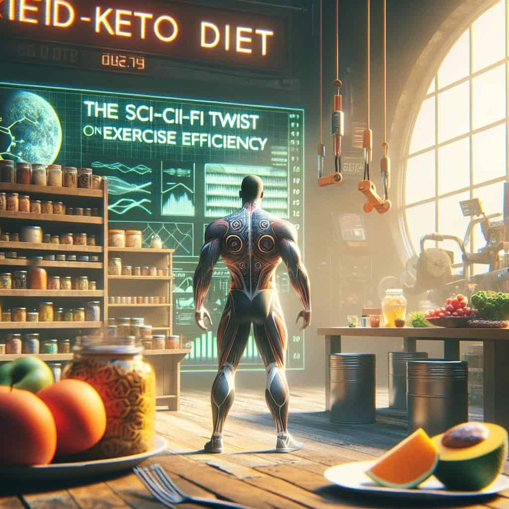Illustration of Keto Diet: The Sci-Fi Twist on Exercise Efficiency