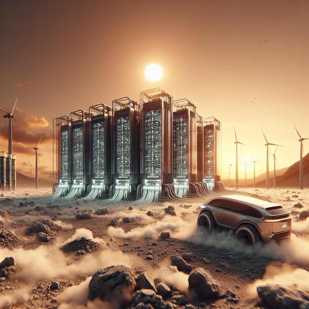 Illustration of Dirt-Powered Fuel Cells: The Future of Eco-Friendly Energy