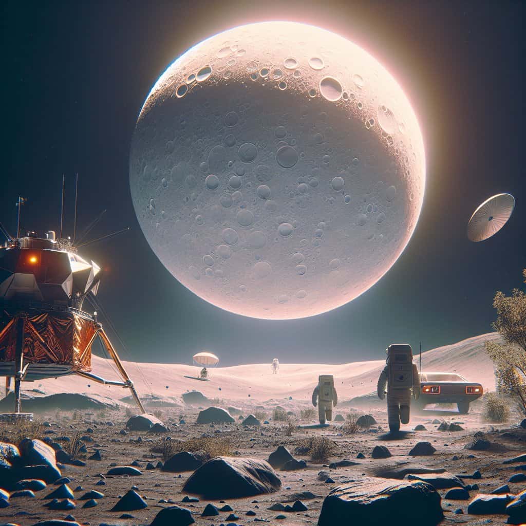Illustration of Moonstruck: Artemis II's Record-Breaking Lunar Odyssey