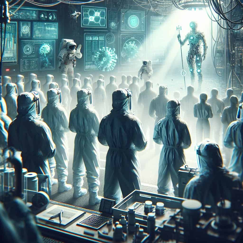 Illustration of FDA's New At-Home HPV Kit: Sci-Fi Screening Revolution