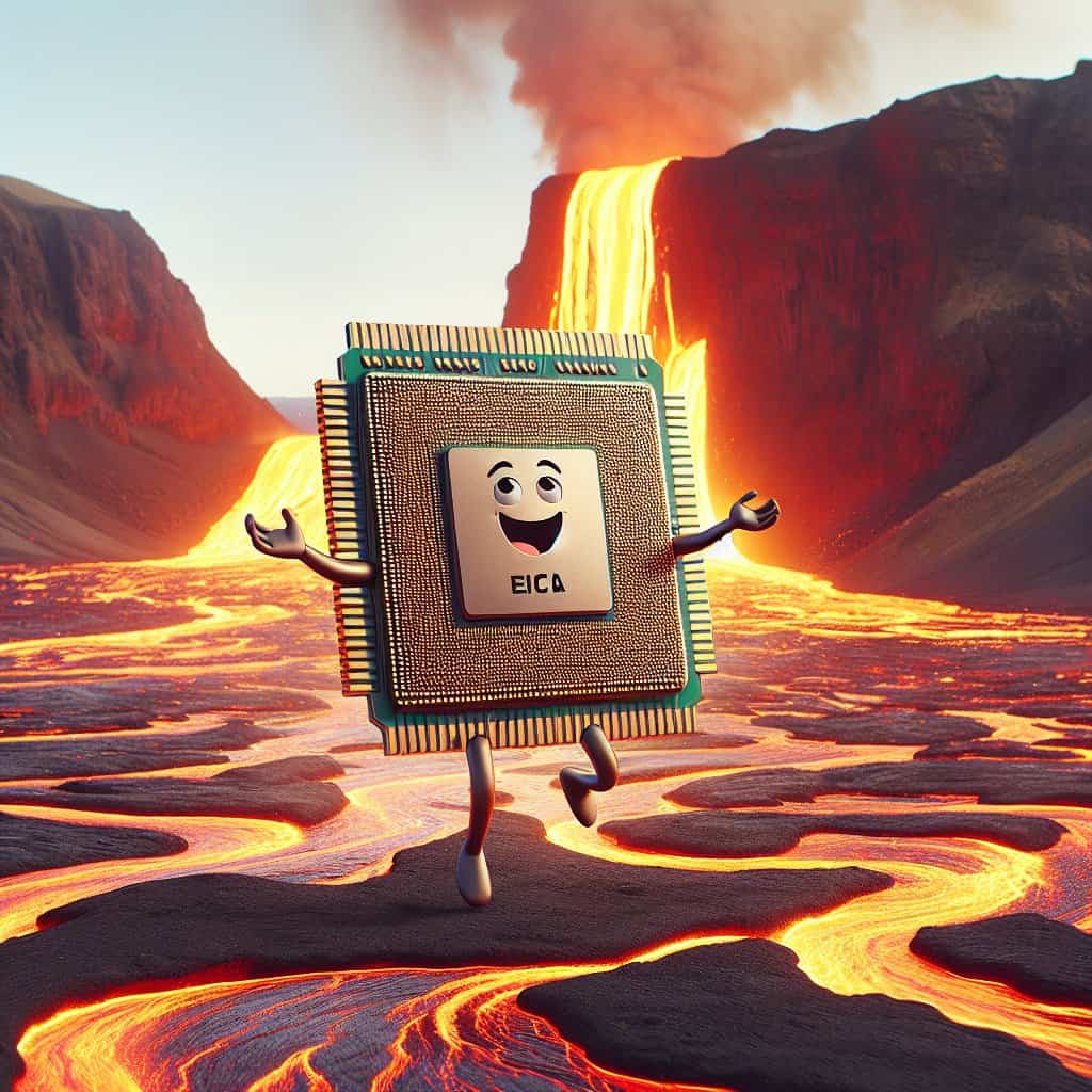 Illustration of The Chip That Laughs in the Face of Lava