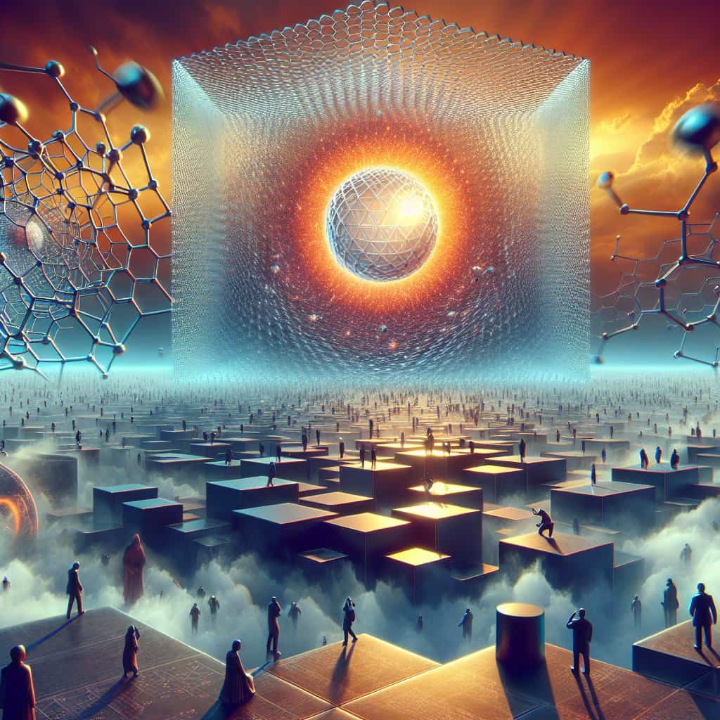 Illustration of Graphene's Quantum Rebellion: Breaking Physics Laws