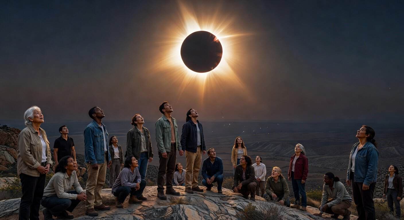 Illustration of The Earth Heard You Gawk: Eclipses Mute Humanity (Seismically)