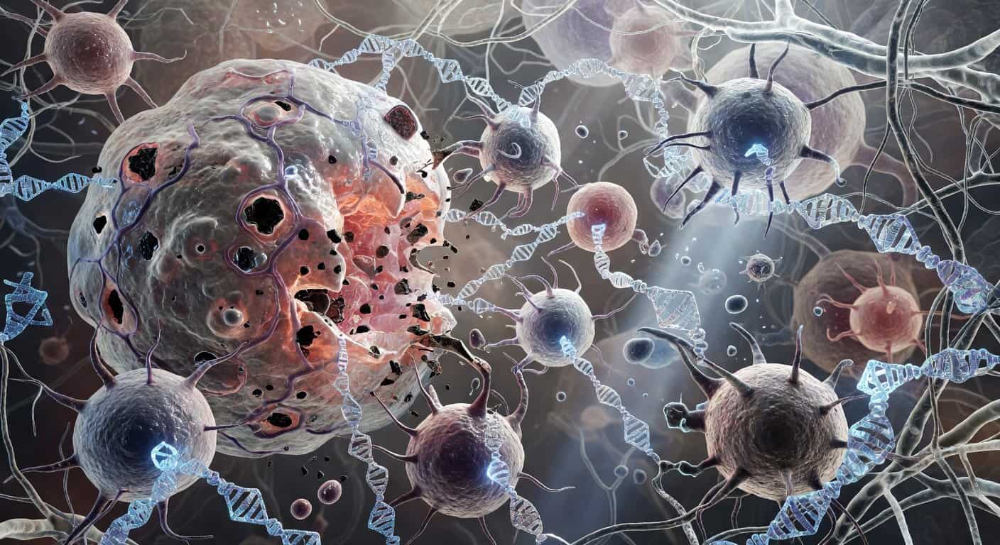 Illustration of Glioblastoma's Reckoning: Bespoke DNA Vaccine Awakens Immune Protocol