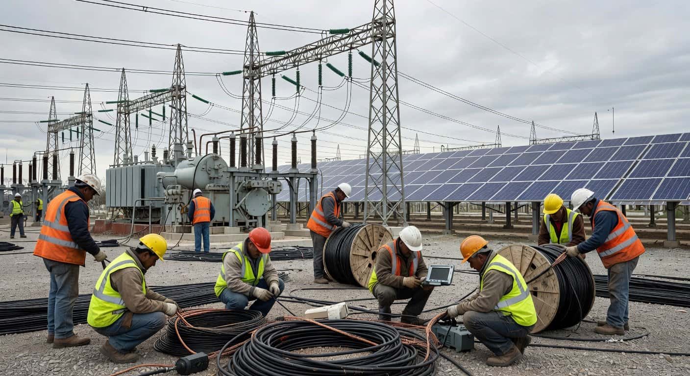 Illustration of Project Helios: Earth's Electrical Overhaul Initiated