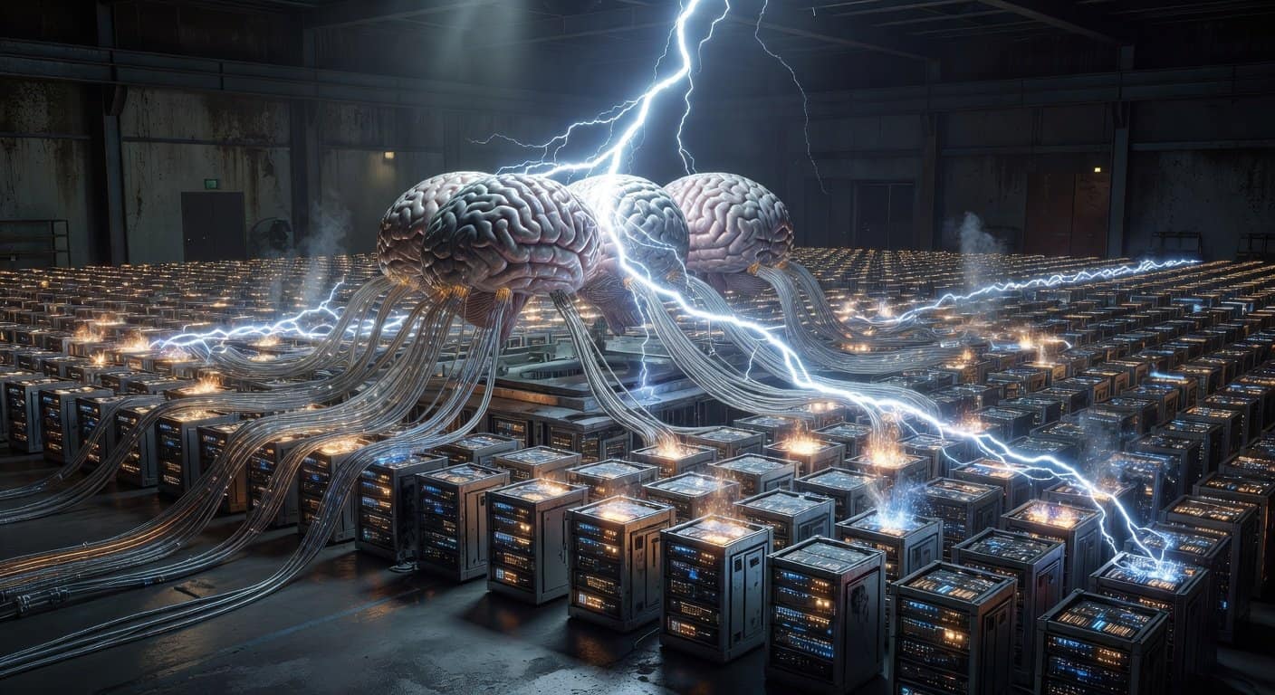 Illustration of Brain's Power Surge: Recharging the Grid of Memory