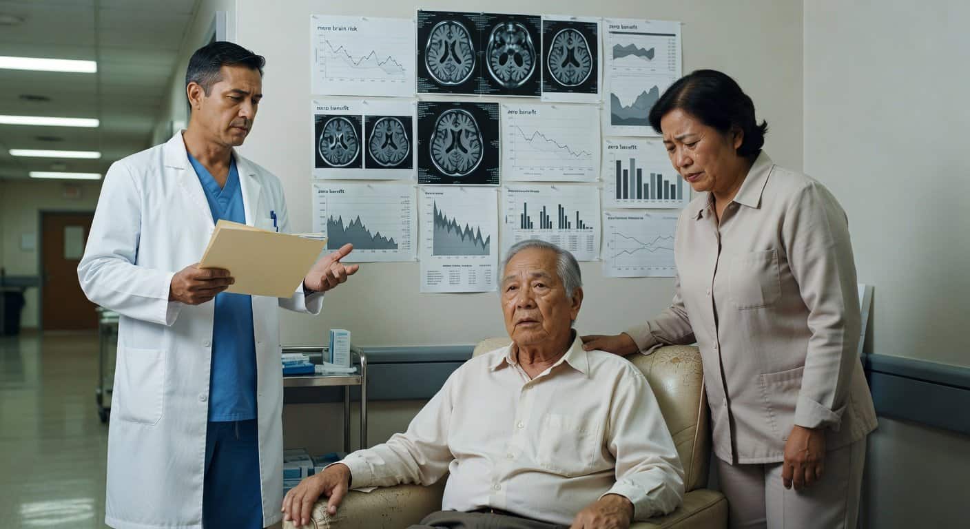 Illustration of Alzheimer's 'Miracle' Drugs: More Brain Risk, Zero Benefit
