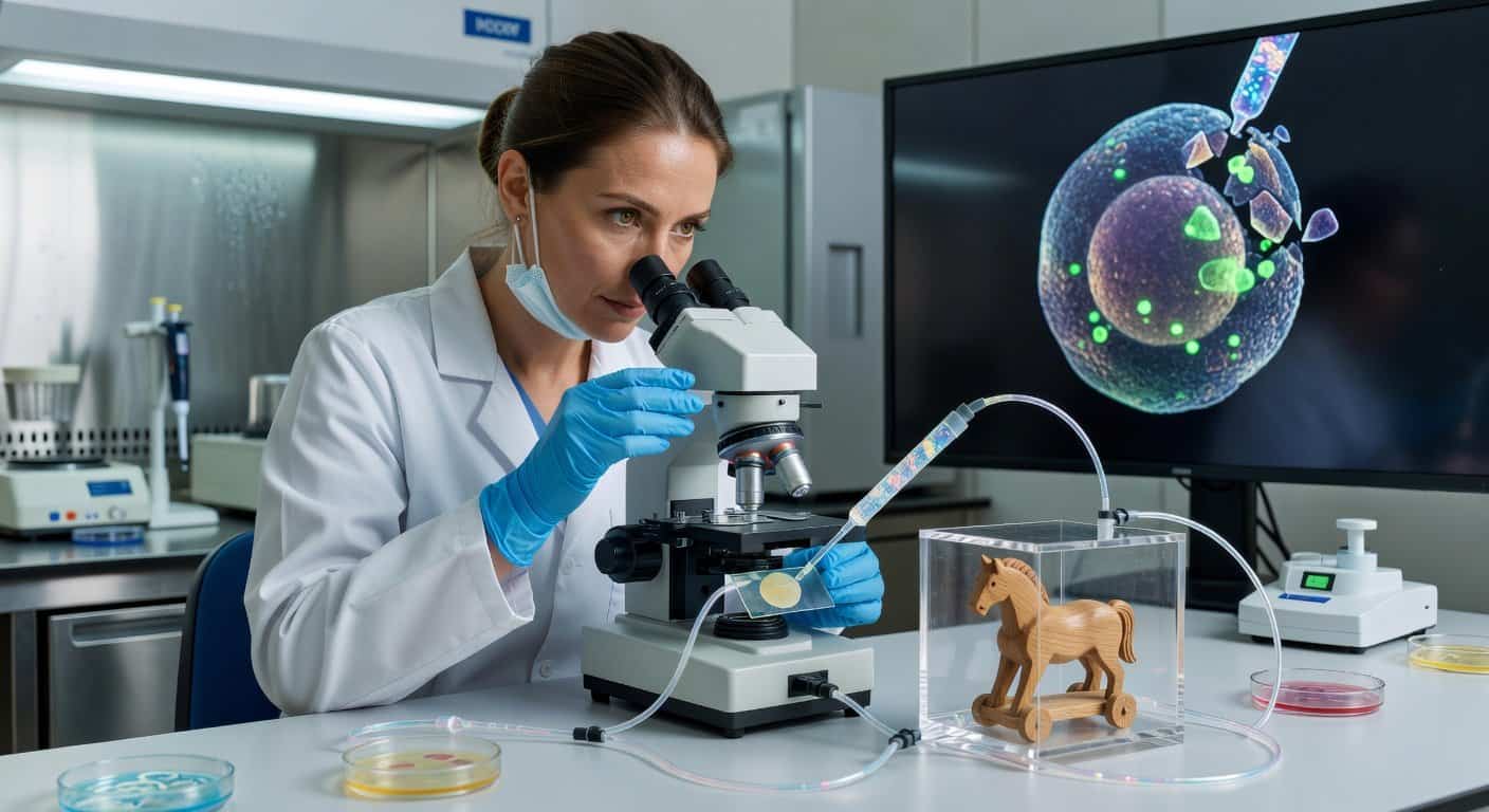 Illustration of The Trojan Horse Protocol: Reprogramming Obesity, One Cell At A Time