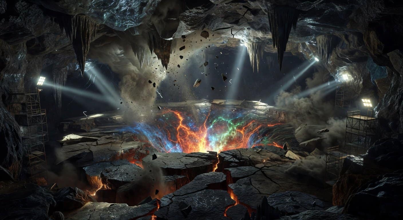 Illustration of Hidden Forces Warp Earth's Core: A Subterranean Dystopian Thriller